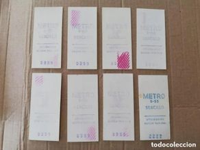 Coleccionismo billetes de transporte: 8 BILLETES DEL METRO DE MADRID, TODOS CAPICUAS REALES, 9999 (7 BILLETES), 2222 (1 BILLETE), TAL Y CO